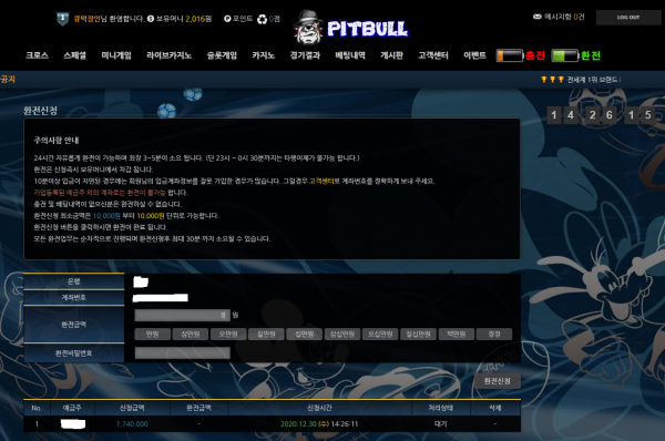 먹튀사이트 정보 [ 핏불 PITBULL ]