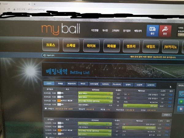 먹튀사이트 정보 [ 마이볼 MY BALL ]