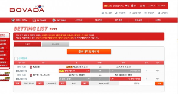 먹튀사이트 정보 [ 보바다 BOVADA ]