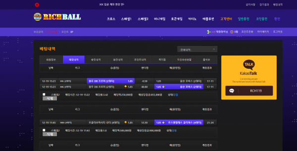 먹튀사이트 정보 [ 리치볼 RICHBALL ]