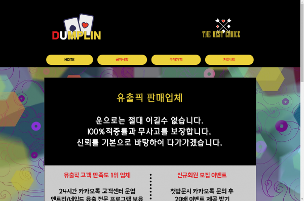 먹튀사이트 정보 [ 덤플링 DUMPLIN ]